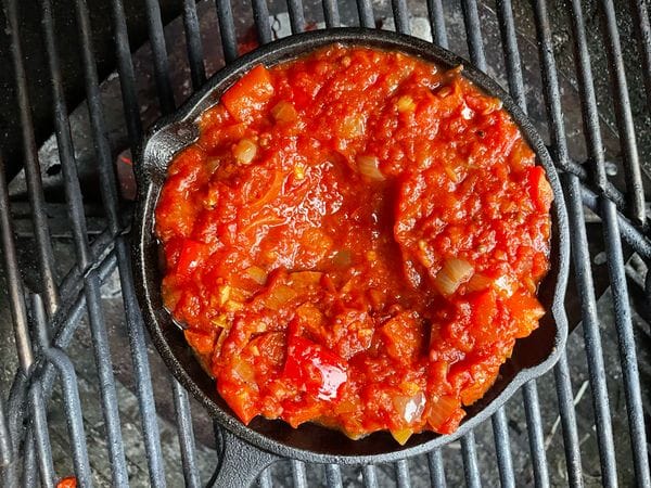 kuiltje in shakshuka om ei in te doen