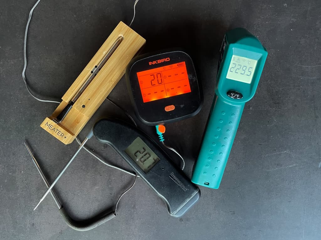 verschillende barbecue thermometers